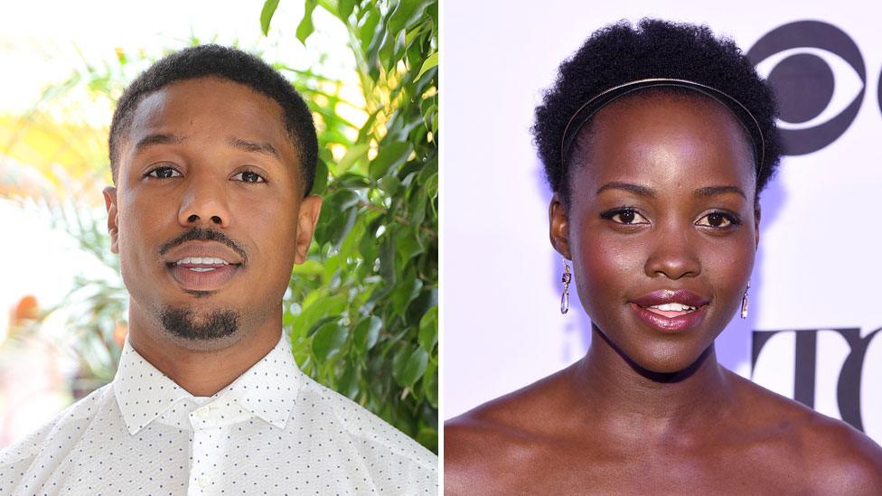 Michael B Jordan and Lupita Nyong'o