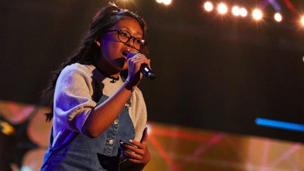 Team Danny: 14-year-old Aishling Mae performed Have Yourself A Merry Little Christmas for her blind audition.