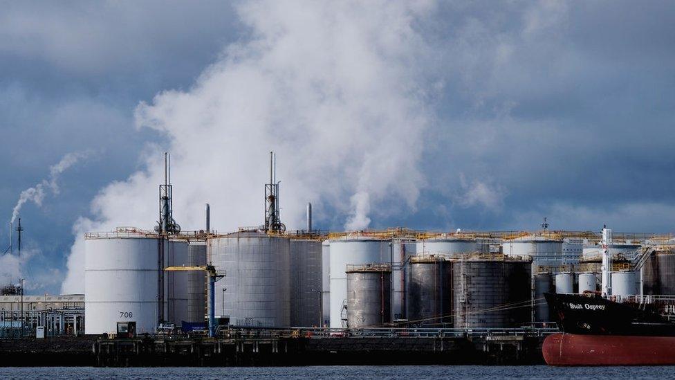 Industrial locations along the banks of the River Tees