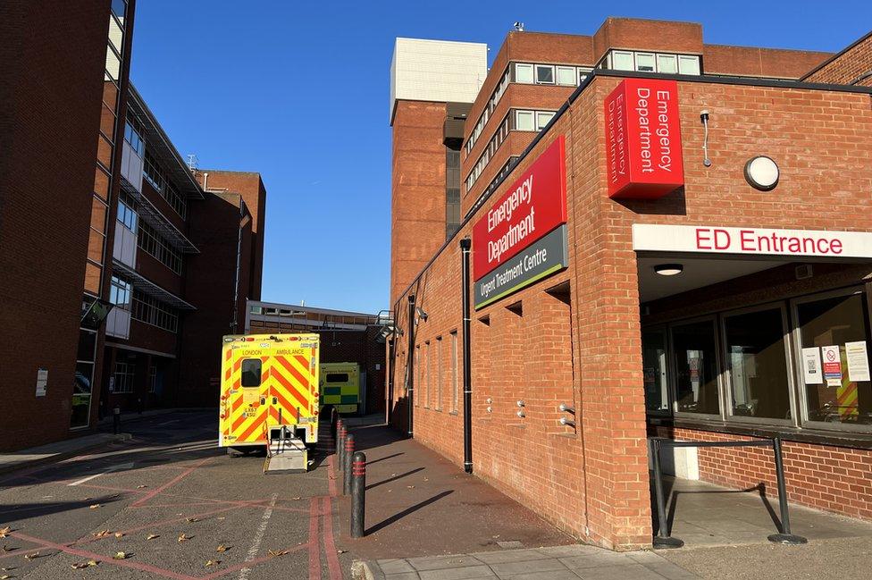 St George's Hospital A+E entrance