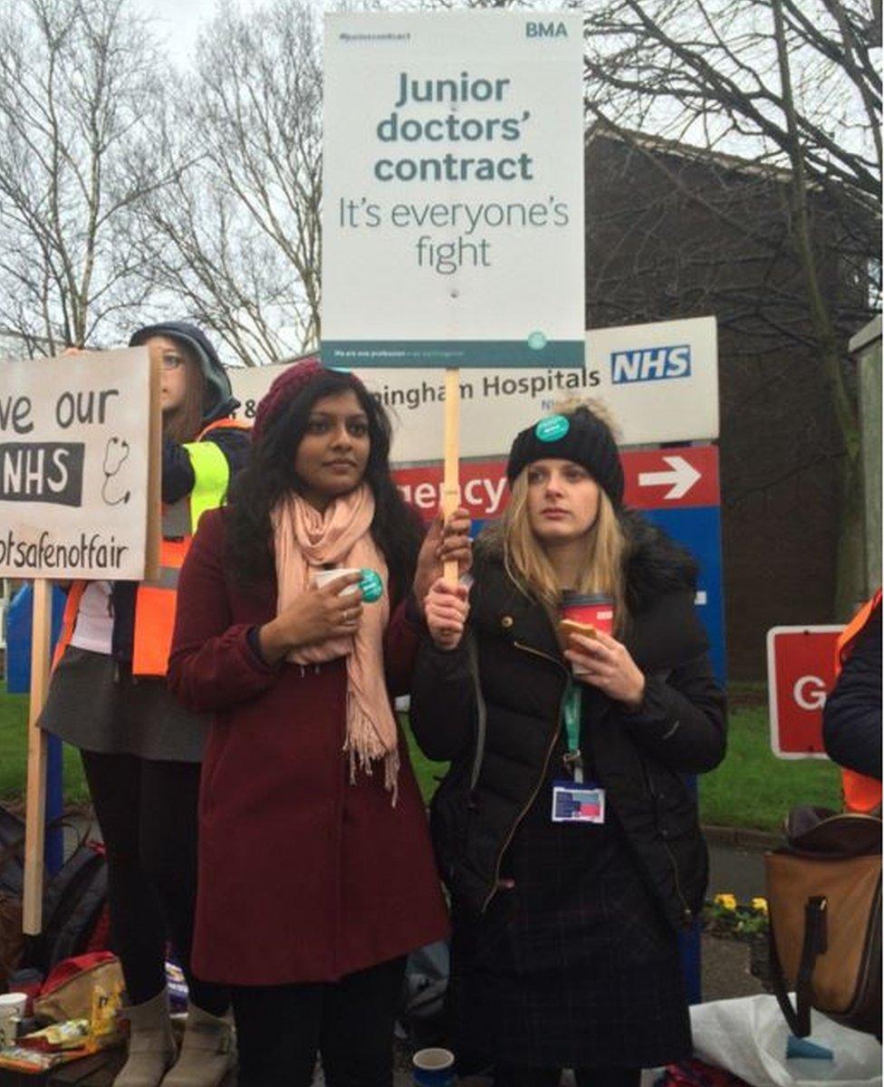 Junior doctors strike at Sandwell General Hospital