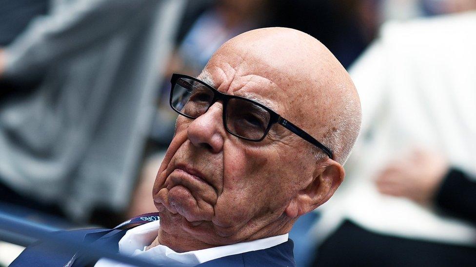 Rupert Murdoch arrives to watch the 2017 US Open Men's Singles final match between Spain's Rafael Nadal and South Africa's Kevin Anderson, at the USTA Billie Jean King National Tennis Center in New York on September 10, 2017.