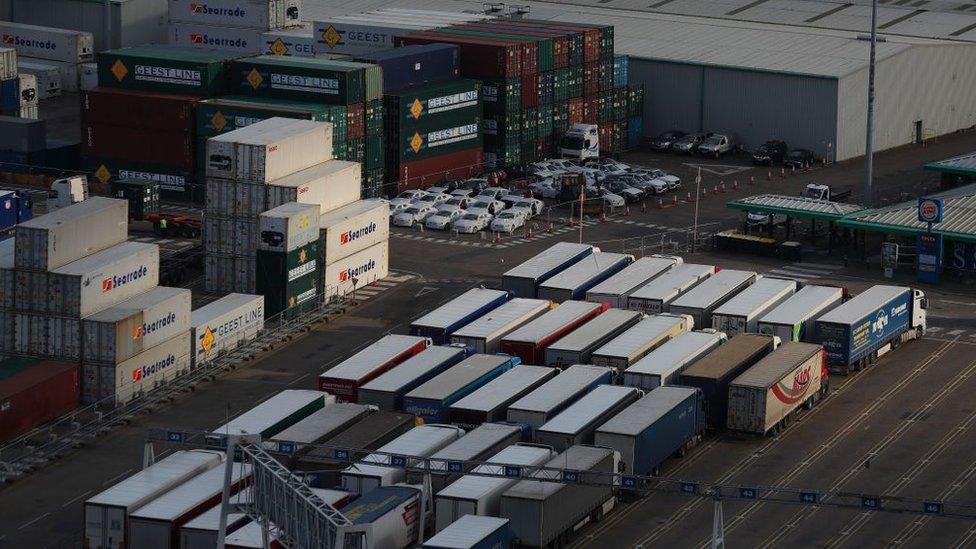 Containers at Dover