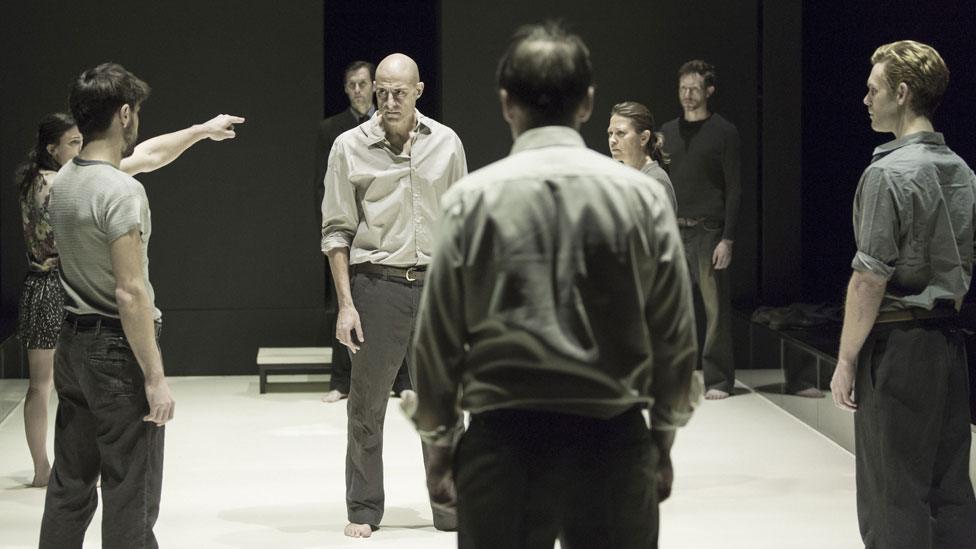 Mark Strong (centre) in A View from the Bridge