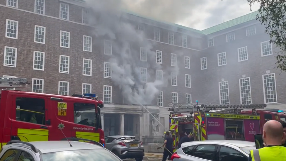 Fire at County Hall