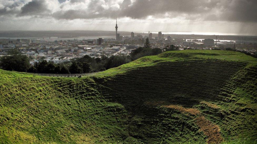 The crater of Maungawhau, otherwise known as Mount Eden