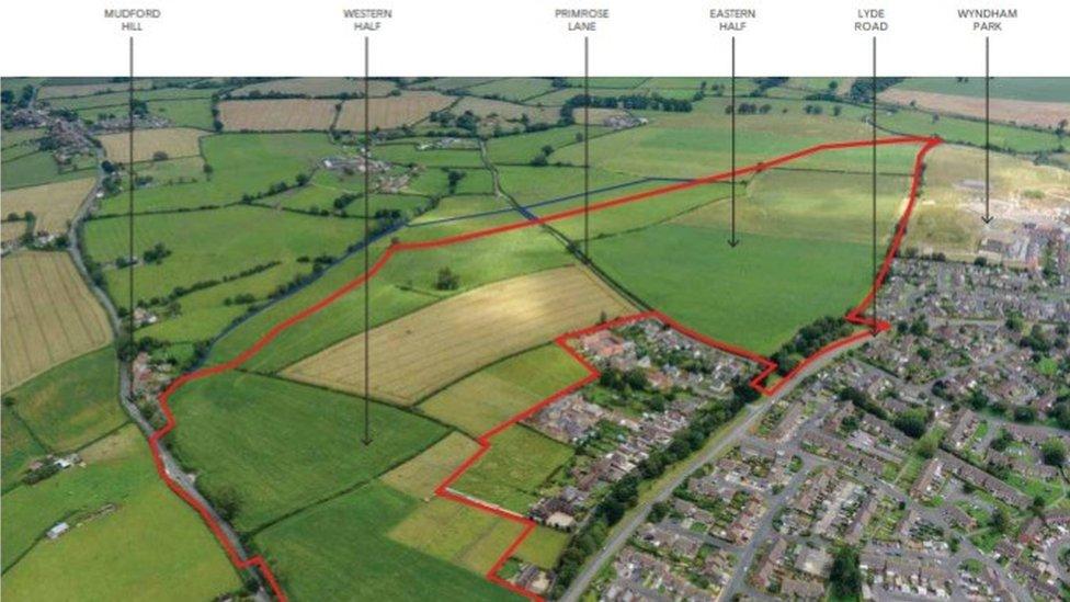 Mudford Road housing estate near Yeovil