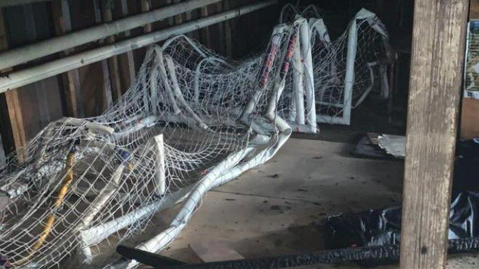 Liverpool junior football club hut destroyed in blaze - BBC News
