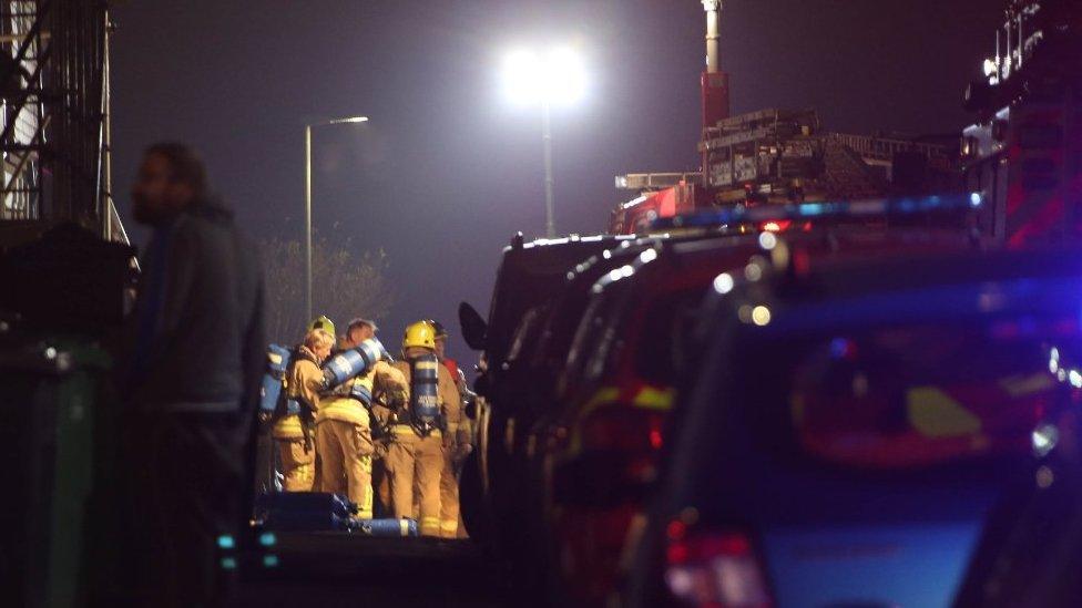 Emergency services at the scene