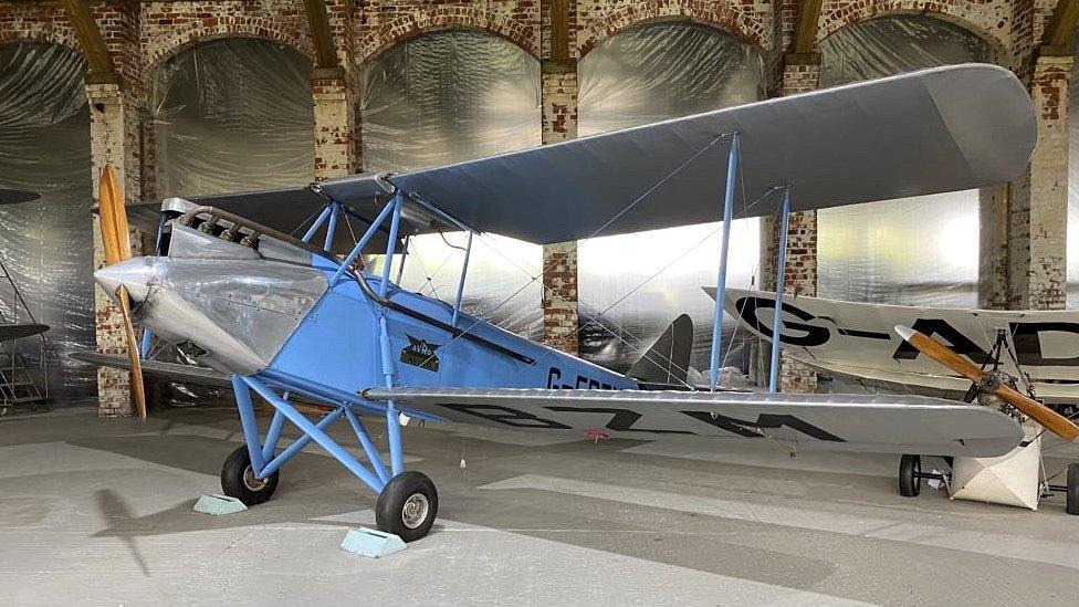 A plane currently on show at the museum