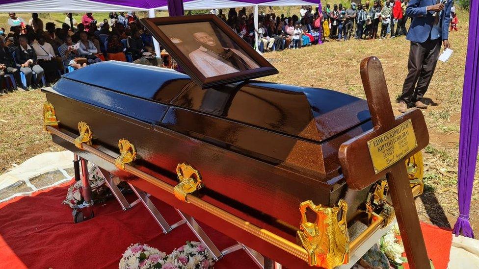 Coffin of Edwin Chiloba in Kenya - 17 January 2023