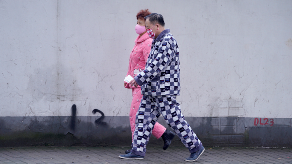 People in Beijing stepped out in their pyjamas during China's lockdown