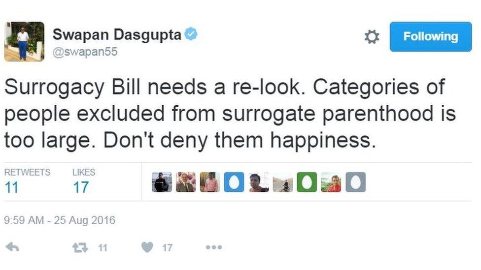 Surrogacy Bill needs a re-look. Categories of people excluded from surrogate parenthood is too large. Don't deny them happiness