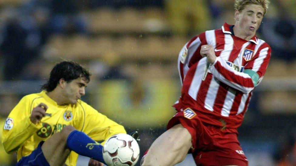 Fernando Torres playing for Atletico Madrid