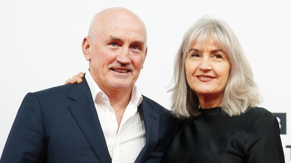 Barry McGuigan with his wife Sandra McGuigan in December 2023