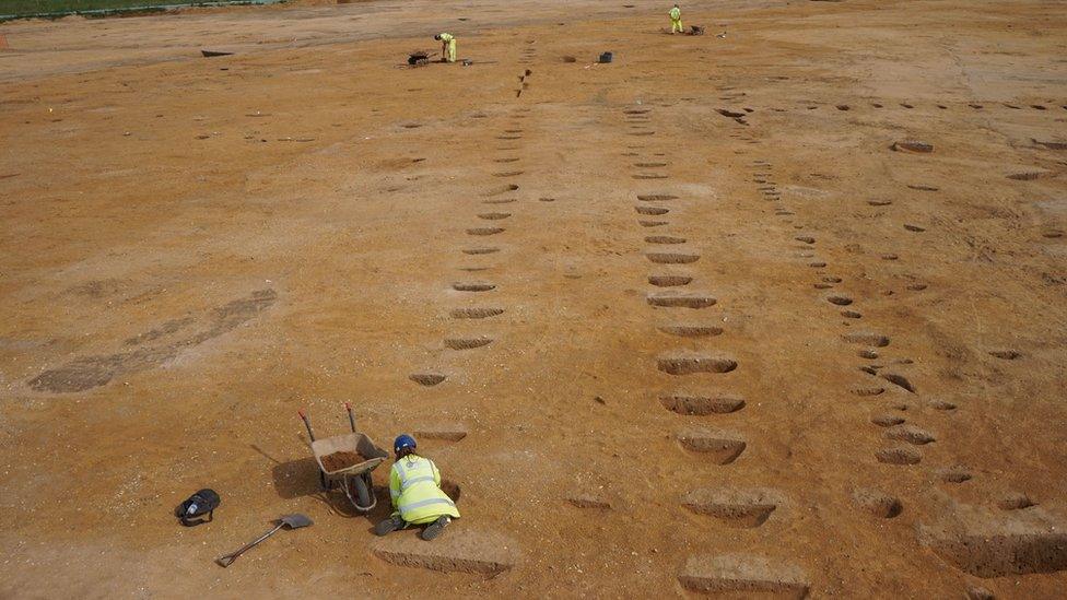 Archaeologists at the site