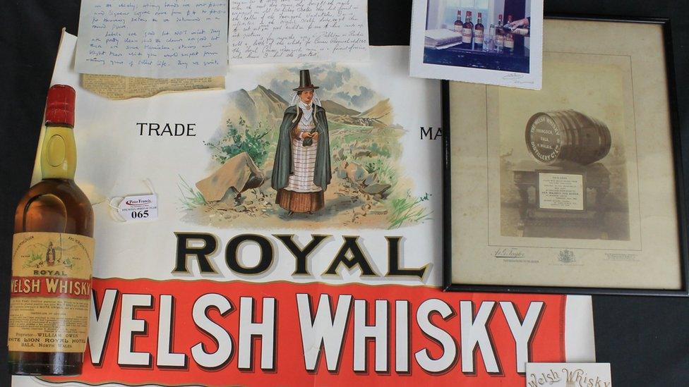 One of the bottles of whisky up for auction