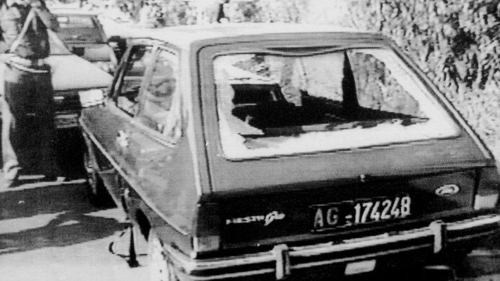 The car in which Rosario Livatino was murdered