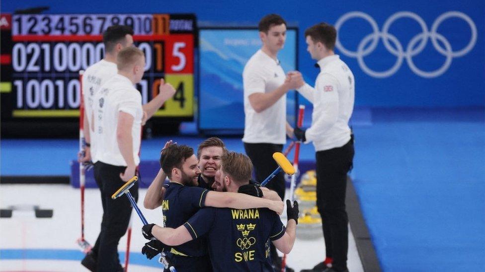 Sweden celebrate after winning gold