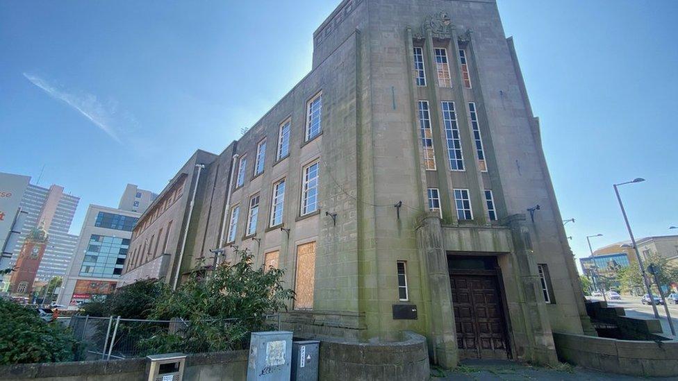 Former police headquarters and fire station on Shakespeare Street in Nottingham