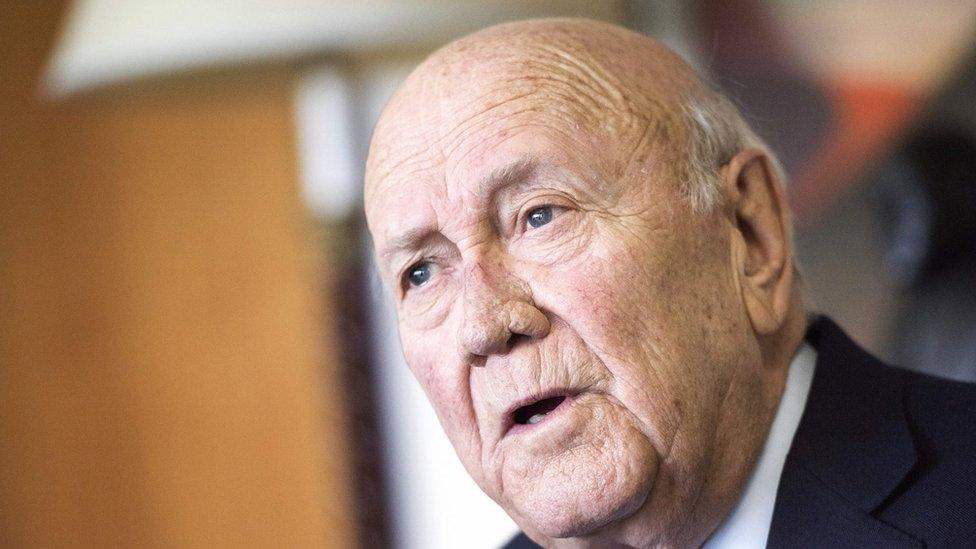 FW de Klerk in July 11, 2017