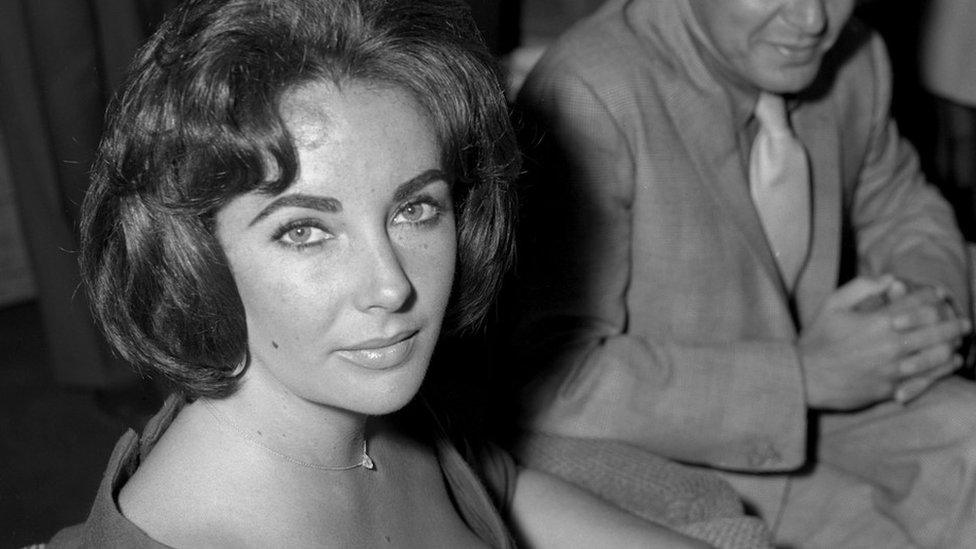 Old black and white image of Elizabeth Taylor