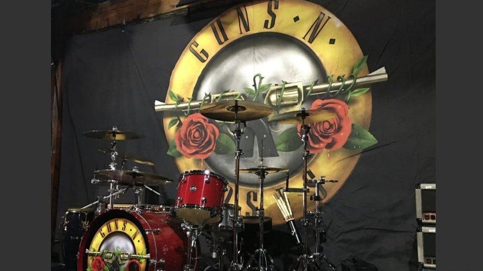 Drums from the Guns N' Roses Troubador concert