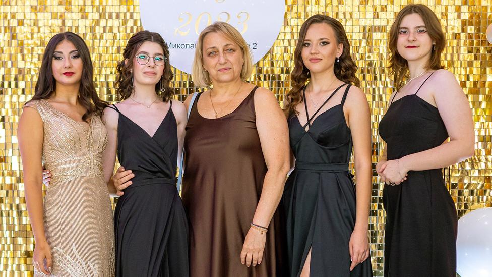 Sofiia, Yuliia, Aliesia along with their classmates travelled to Mykolaiv to celebrate together for their school prom in August 2023