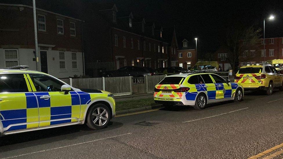 Two people in Carlton Boulevard, Lincoln, were taken to hospital on Saturday