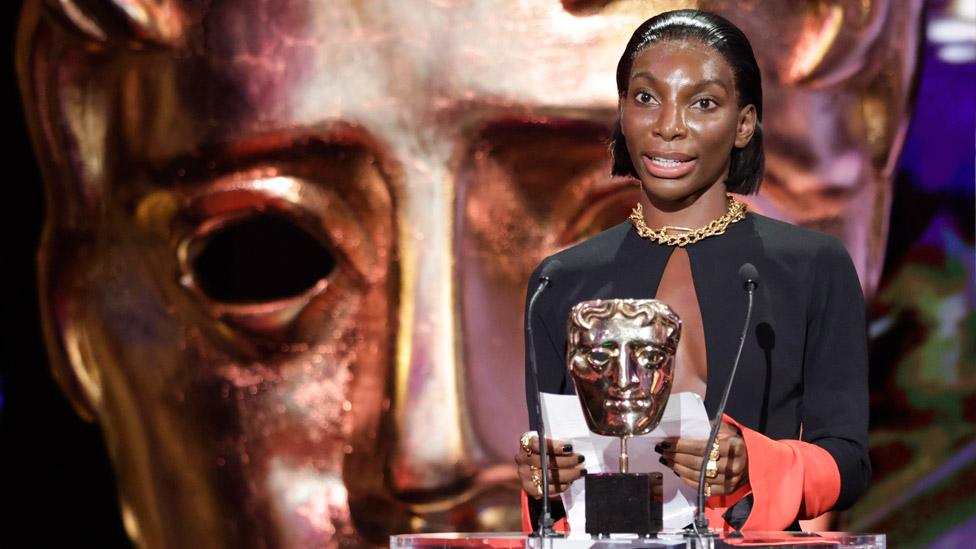 Michaela Coel at the Baftas