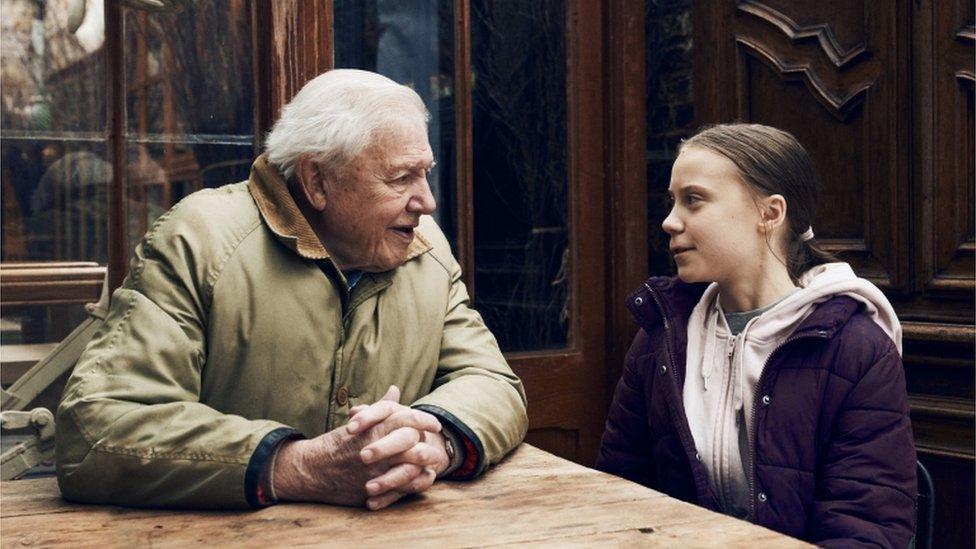 Sir David Attenborough and Greta Thunberg