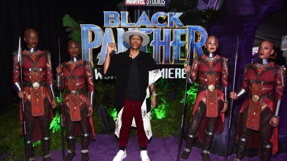 Writer Lena Waithe at Los Angeles World Premiere of Marvel Studios" BLACK PANTHER