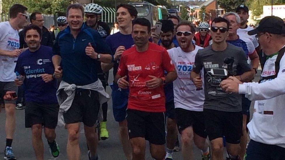 Francis Benali in Southampton on final leg of challenge