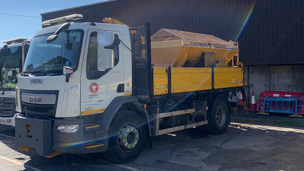 Somerset County Council gritting vehicle