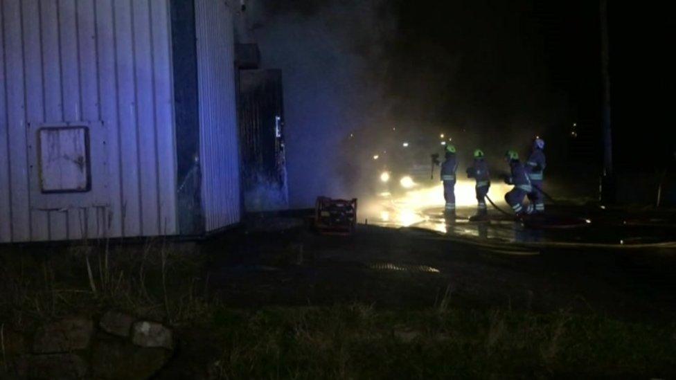 Firefighters at the base of Central Beacons Mountain Rescue Team