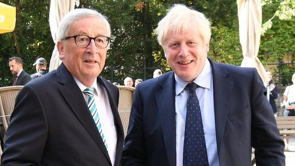 Jean-Claude Juncker and Boris Johnson