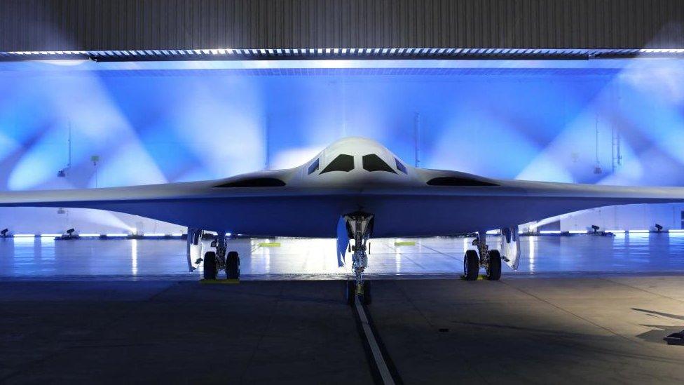 US Air Force unveils new B 21 Raider nuclear stealth bomber BBC News