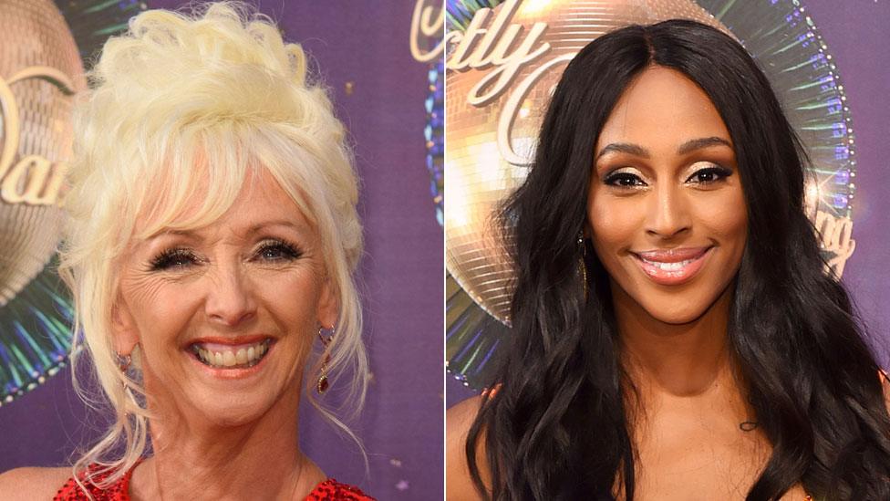 Debbie McGee and Alexandra Burke