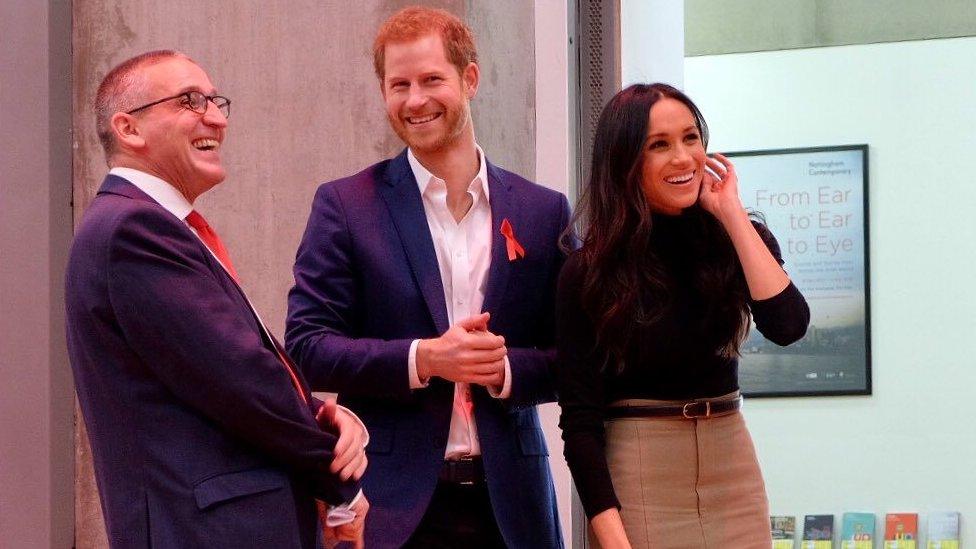 Prince Harry and Meghan Markle at an event to mark World Aids Day