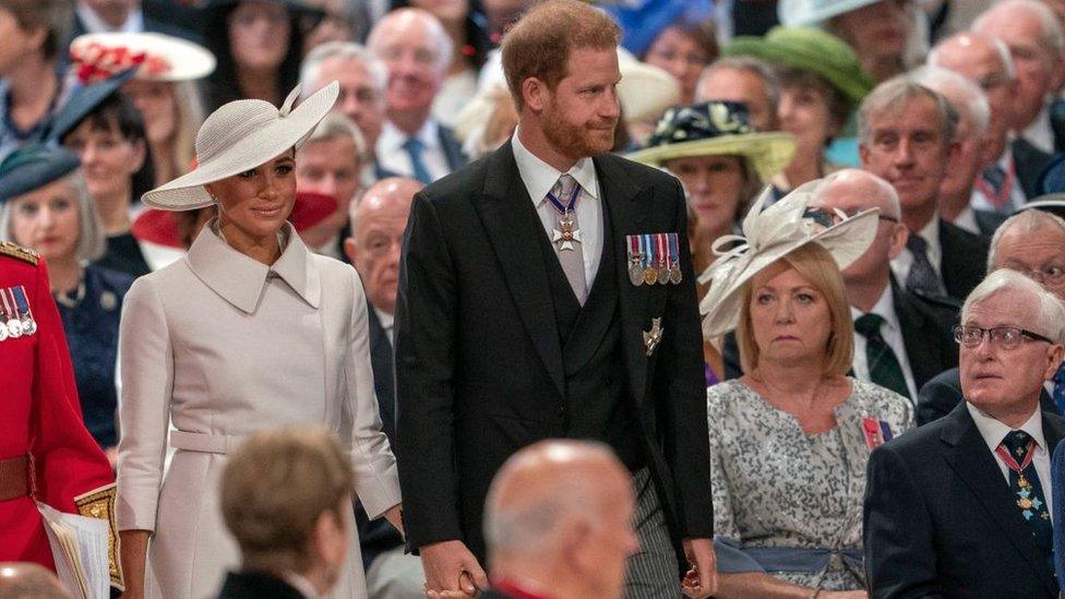 Prince Harry and his wife, Meghan.