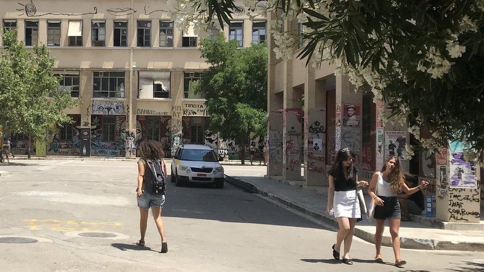 Students at the Polytechnic University of Athens