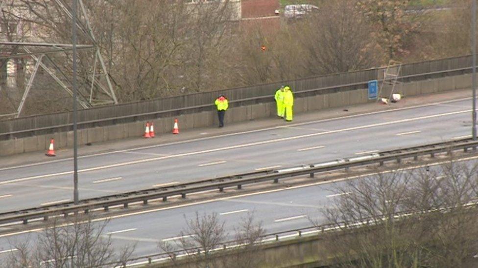 The north and southbound carriageways from Fort Dunlop