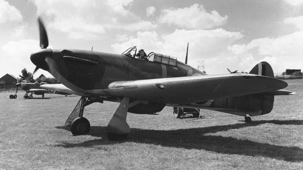 Hurricane fighter jet in 1940