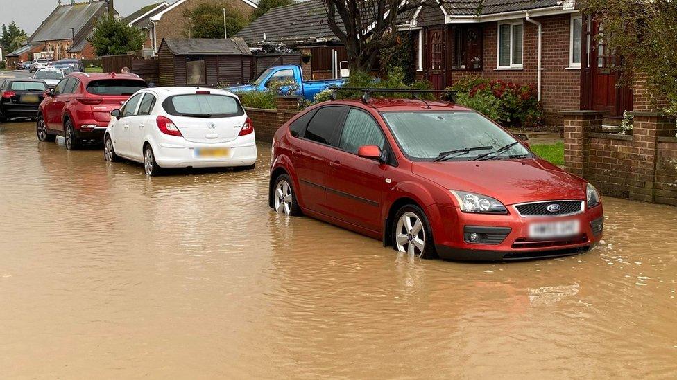 car in water