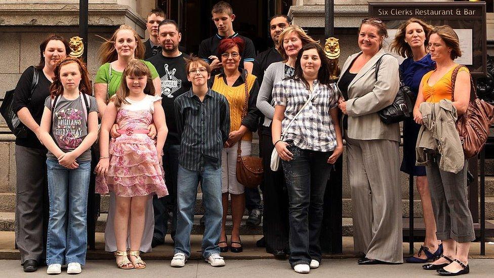 Corby families outside court