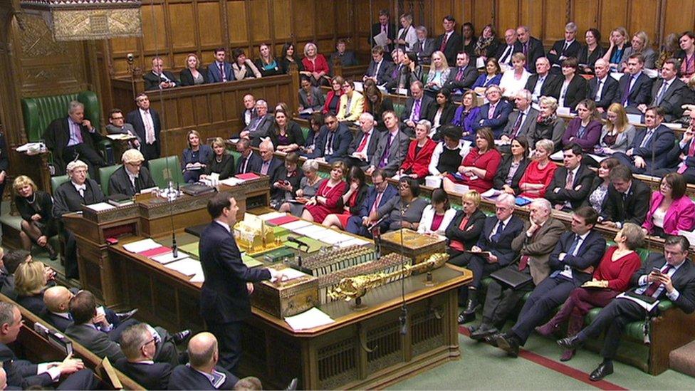 George Osborne at the despatch box