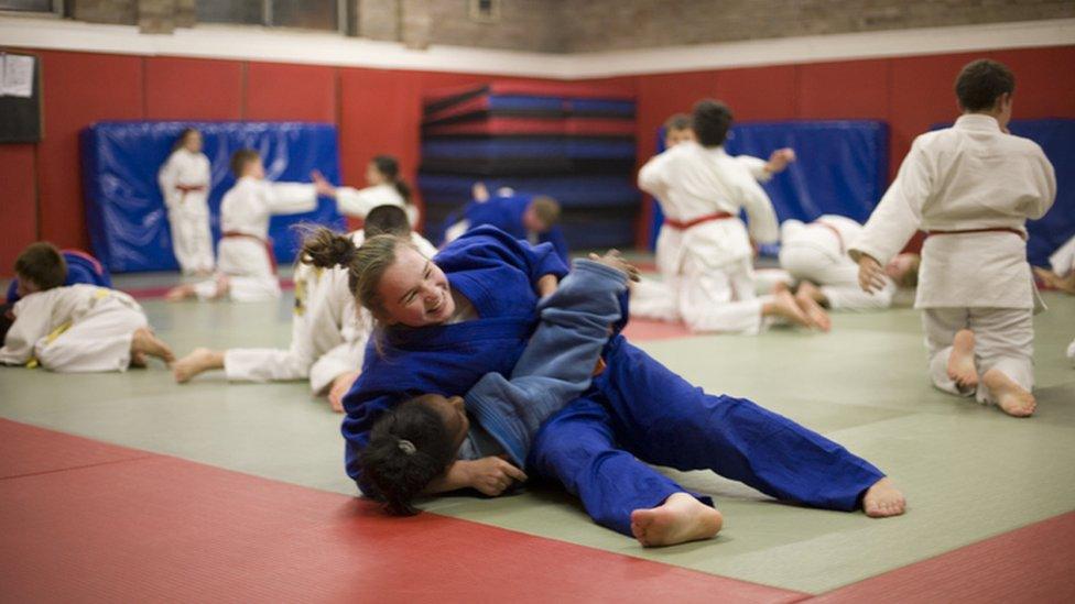 Two children in Judo