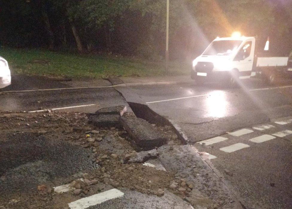 longhaugh road burst pipe