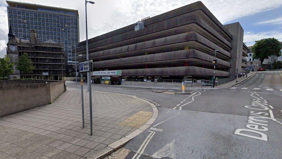 Theatre Royal car park in Plymouth