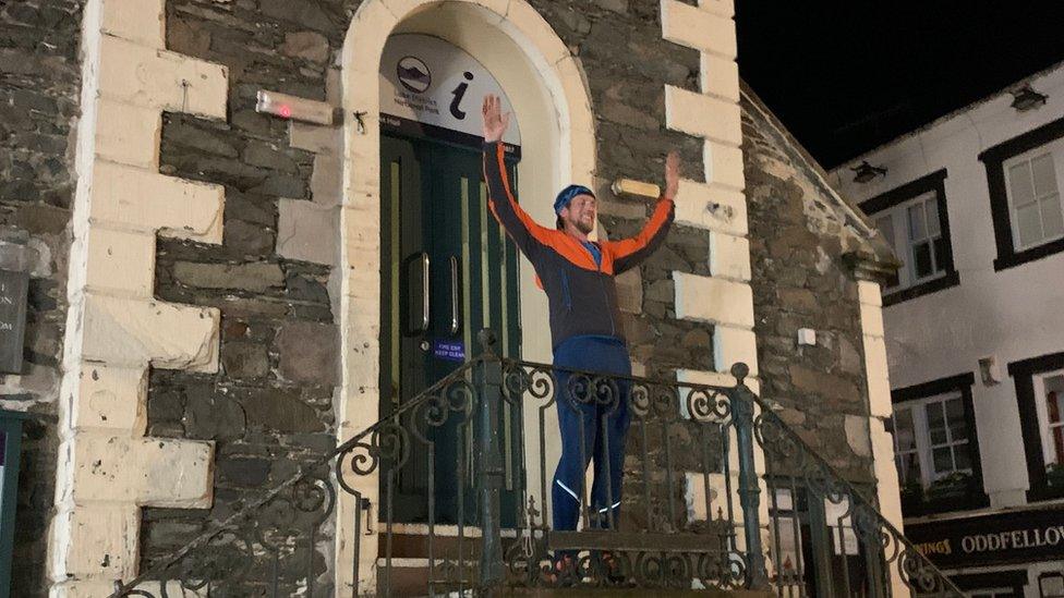 Ross Jenkin outside the Moot Hall in Keswick